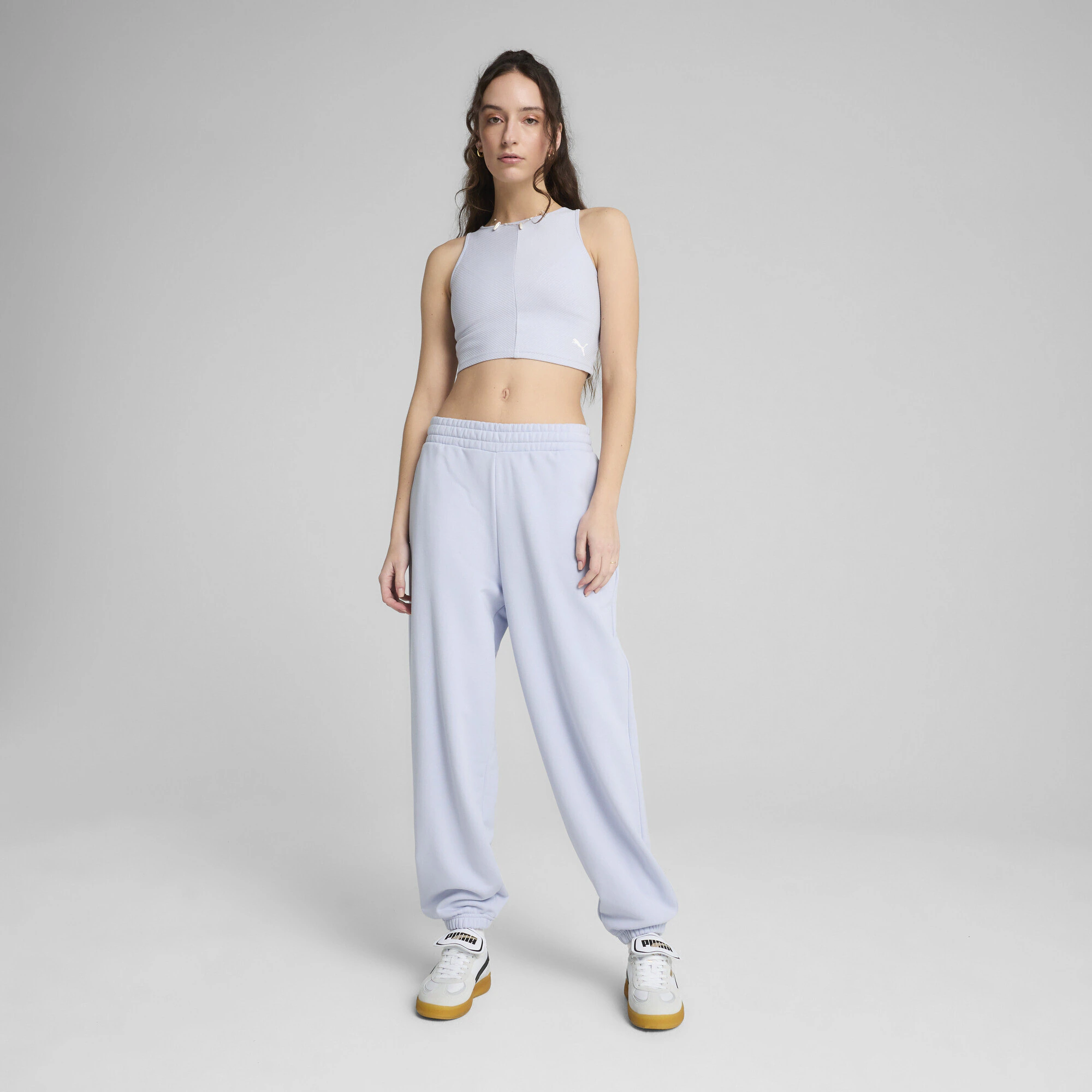 PUMA Crop-Top "WARDROBE ESS Geripptes Crop-Top Damen" günstig online kaufen