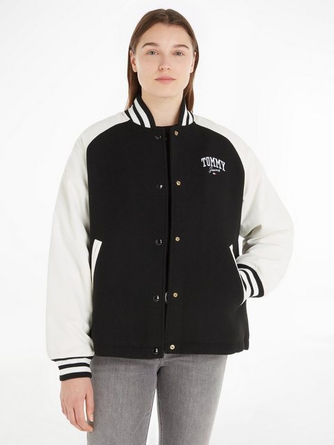 Tommy Jeans Outdoorjacke TJW CORD WOOL MIX LETTERMAN mit Logostickerei günstig online kaufen