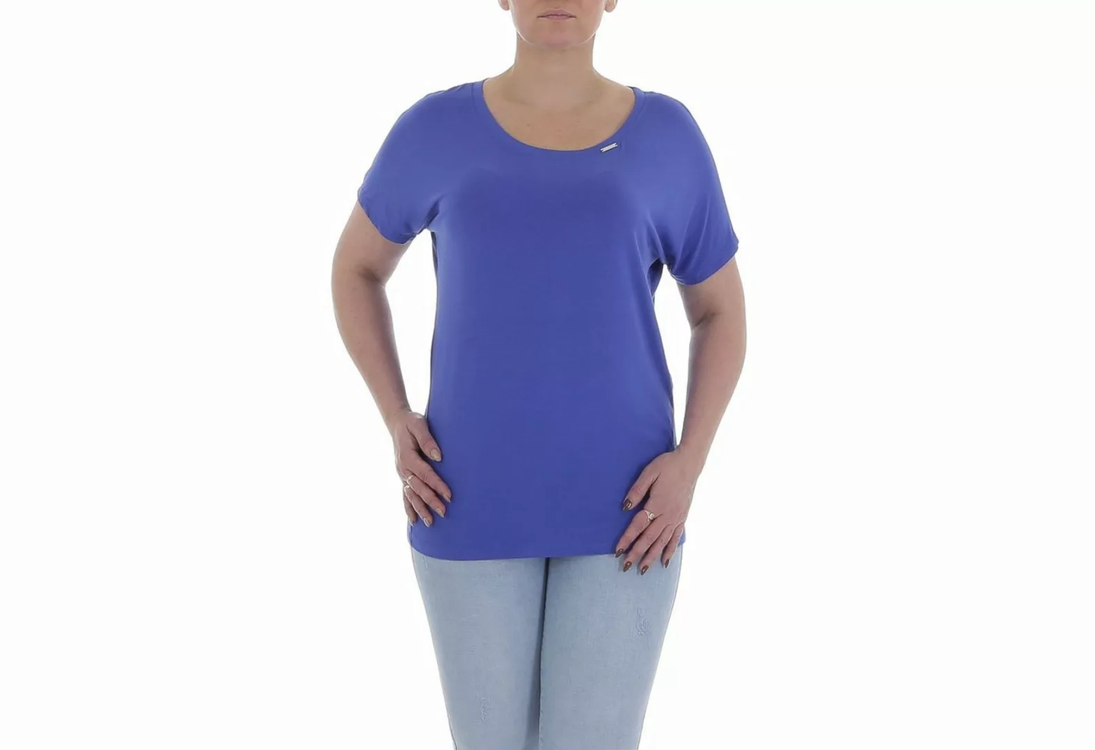 Ital-Design T-Shirt Damen Freizeit T-Shirt in Violett günstig online kaufen