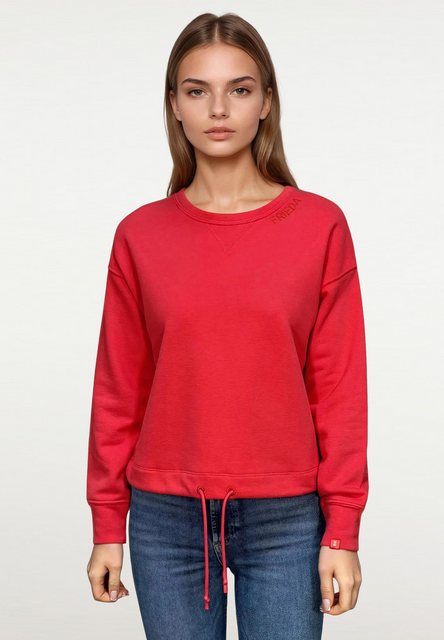 Frieda & Freddies NY Longsleeve Sweat-shirt mit Label-Applikationen günstig online kaufen