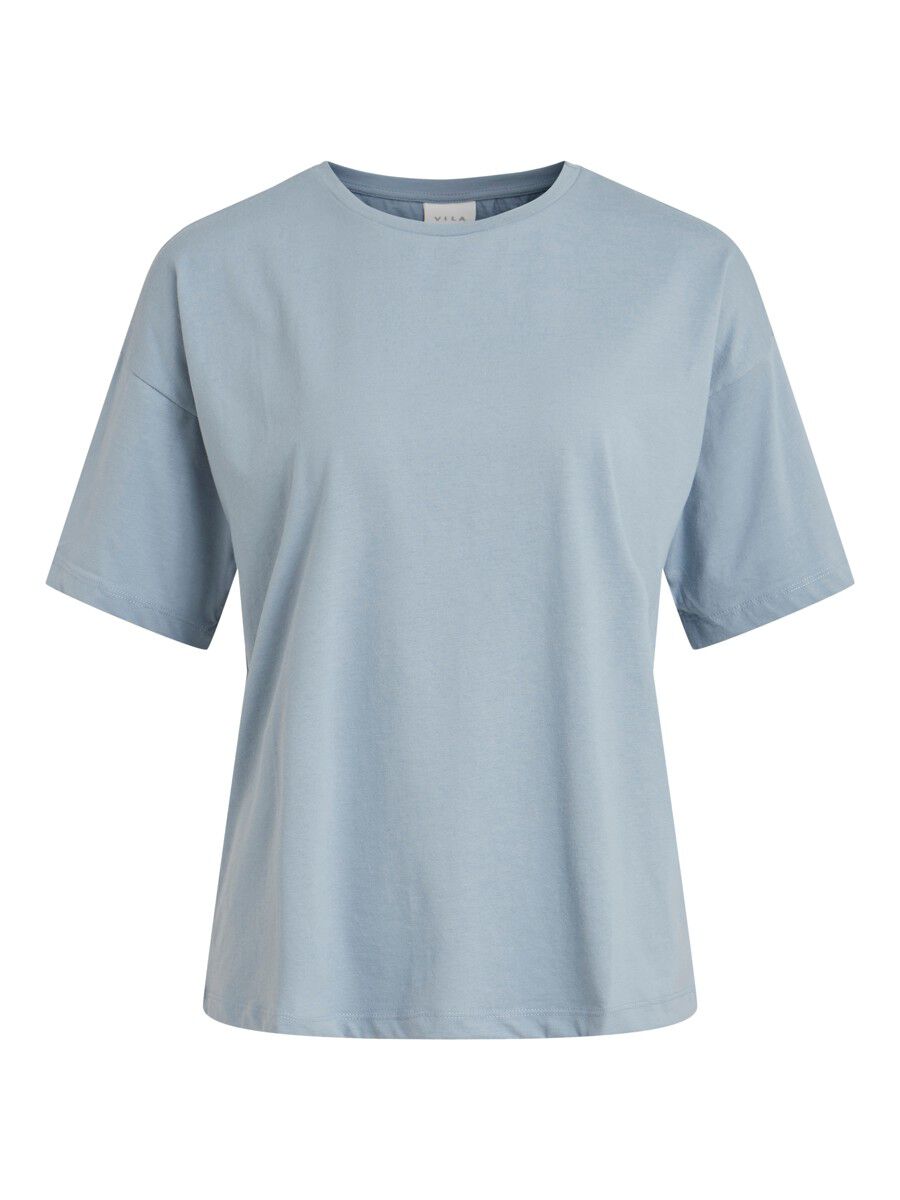 VILA Oversize Basic T-shirt Damen Blau günstig online kaufen