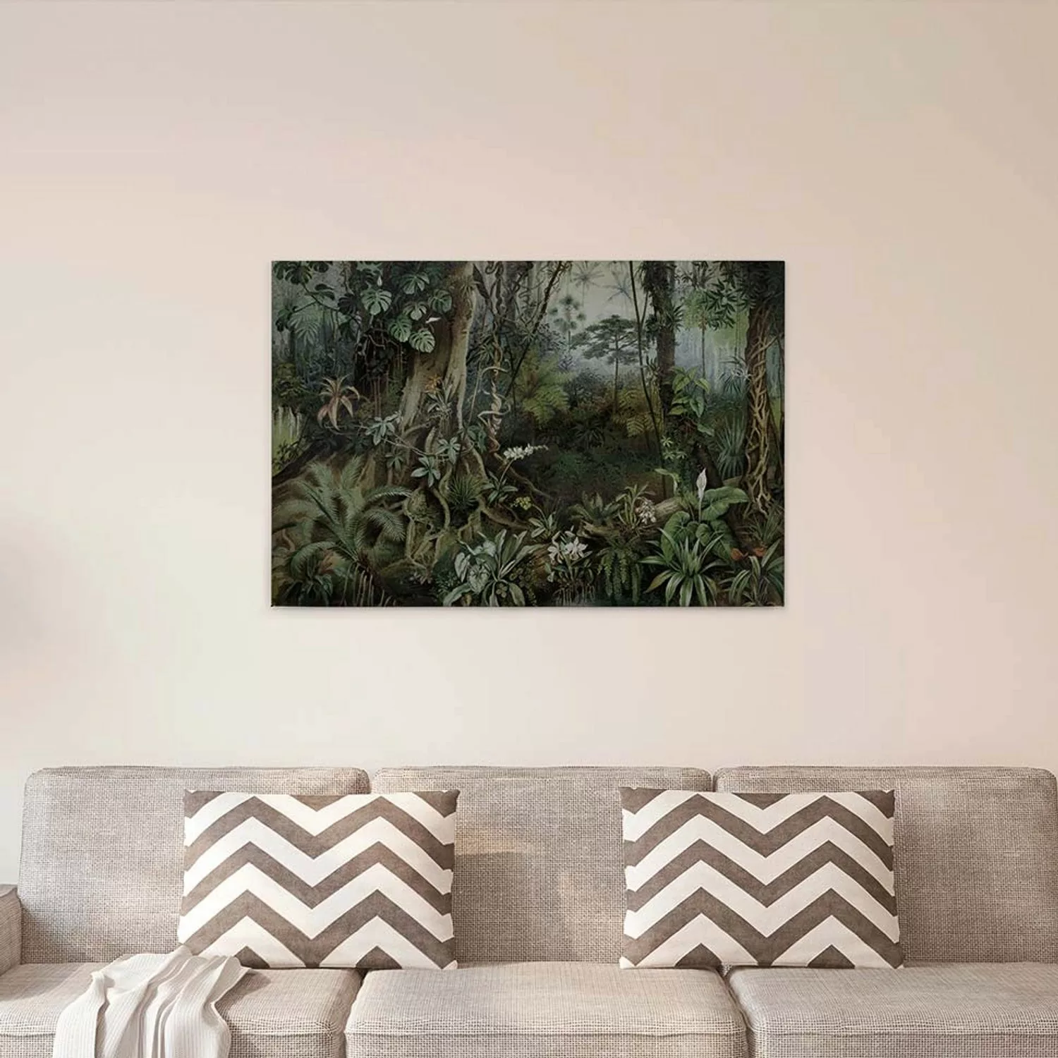 A.S. Création Leinwandbild "jungle", (1 St.), Keilrahmen Bild Dschungel Wal günstig online kaufen