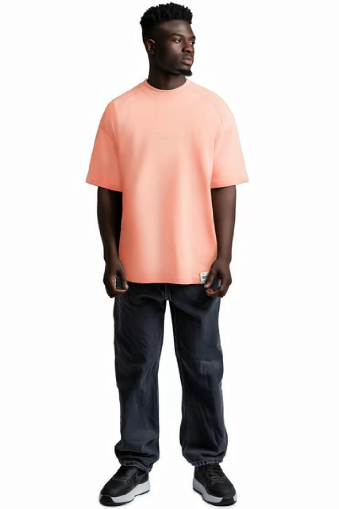 Reichstadt Oversize-Shirt Casual T-shirt 22RS033 Old Pink XS mit Stitching günstig online kaufen