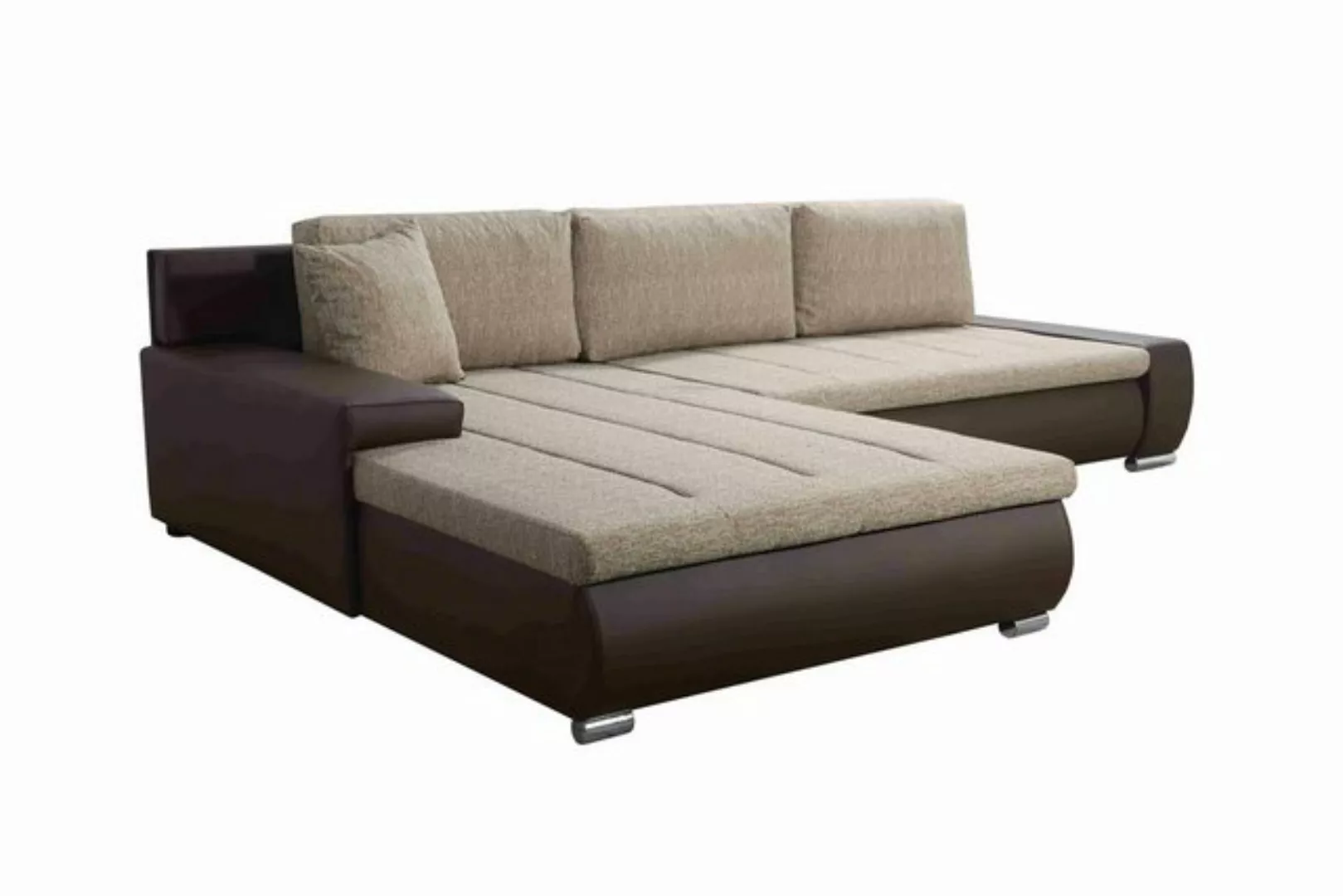 Furnix Ecksofa TOMMASO Sofa mit Schlaffunktion Bettkasten Kissen L-Couch, B günstig online kaufen