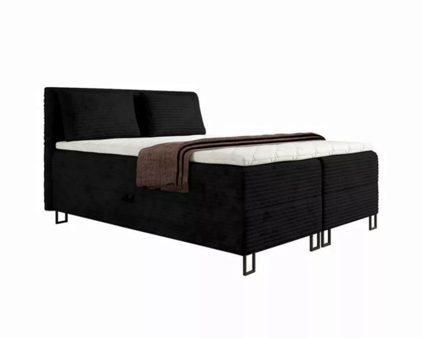 Deine Möbel 24 Boxspringbett TEXAS Boxbett Komplettbett Polsterbett (Velour günstig online kaufen