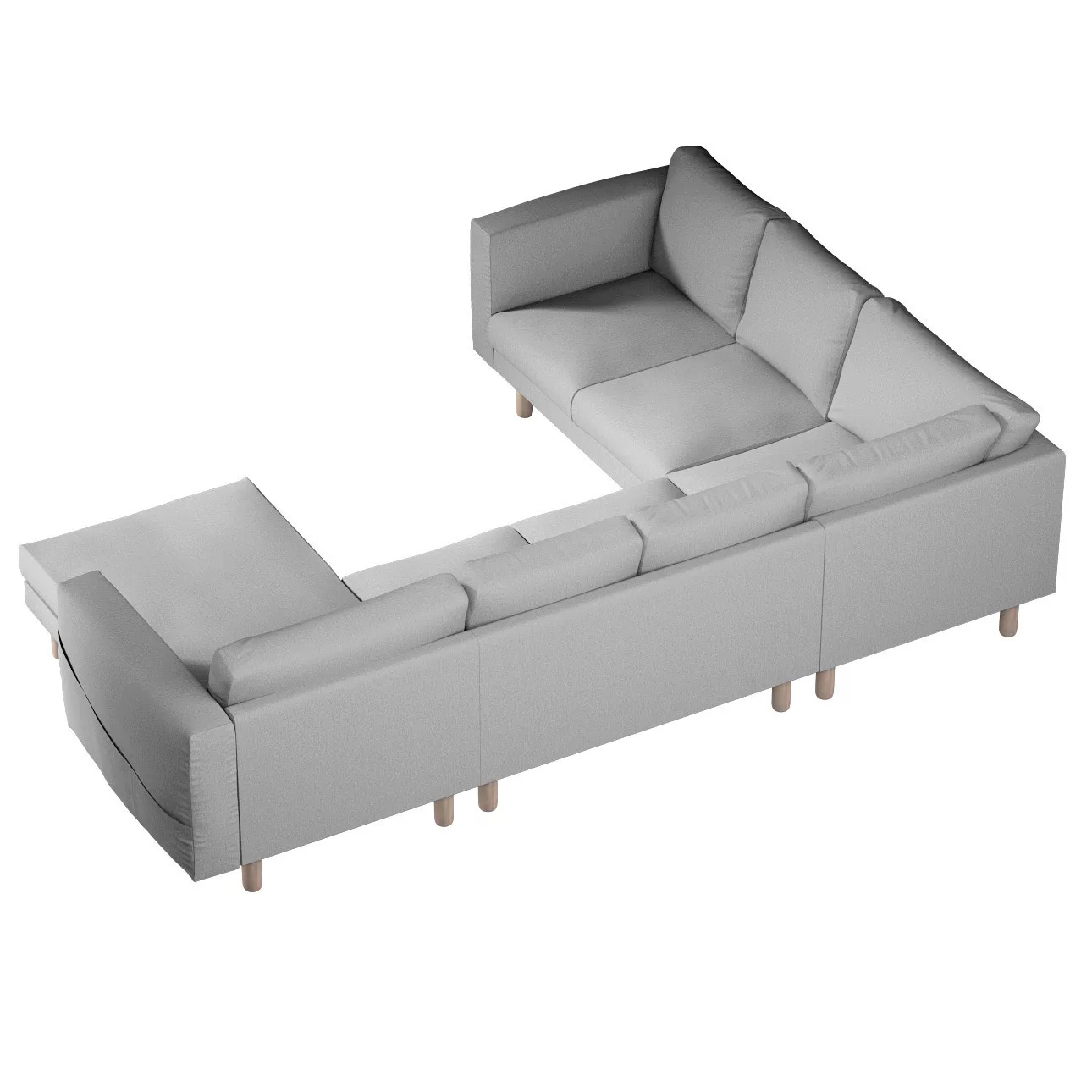 Bezug für Norsborg 5-Sitzer Ecksofa mit Recamiere, szary, Norsborg Bezug fü günstig online kaufen