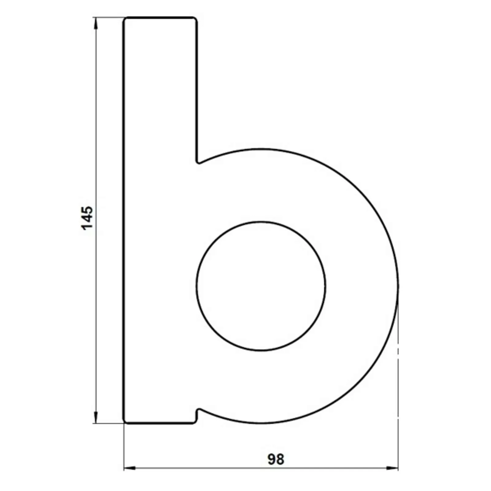 Hausnummer - Buchstabe b günstig online kaufen