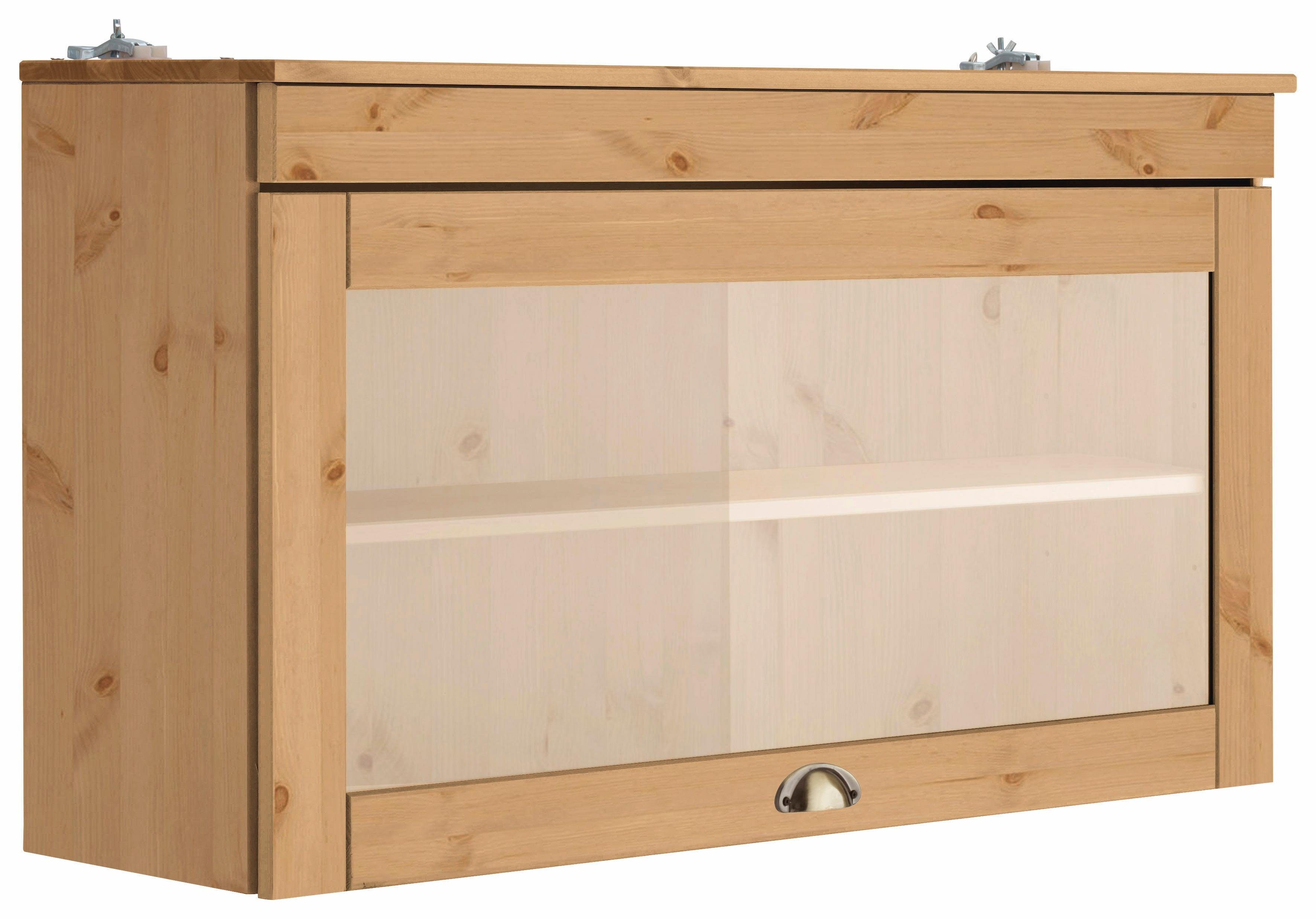 Home affaire Glashängeschrank "Oslo", 100 cm breit, aus Kiefer, 1 Klappe, M günstig online kaufen