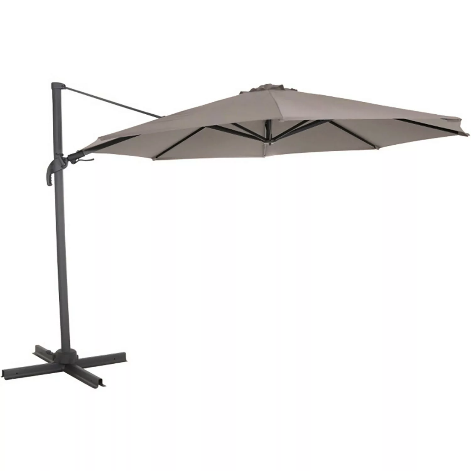 Siena Garden Ampelschirm Ø 350 cm Taupe mit Kurbelmechanik günstig online kaufen