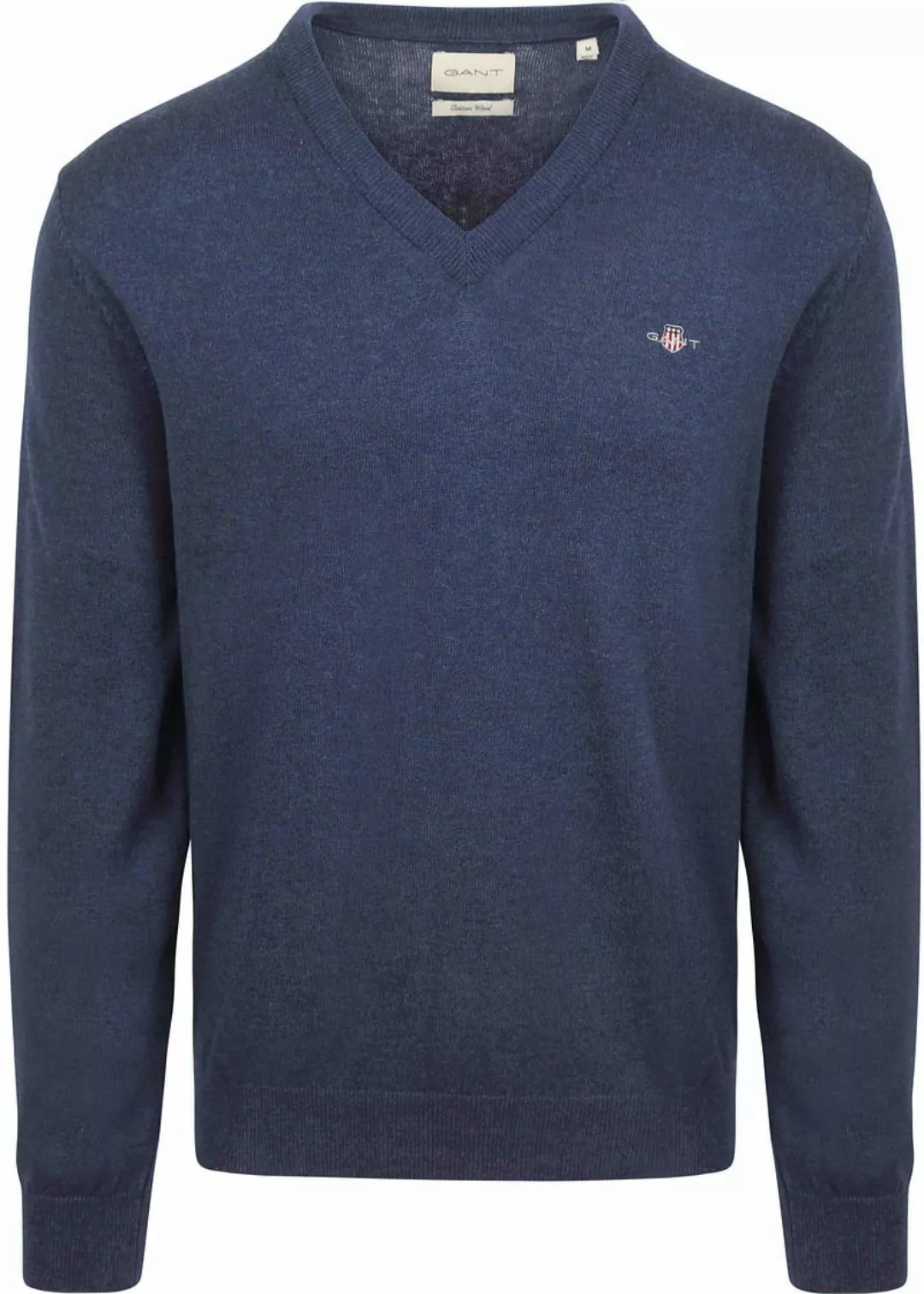 Gant Pullover V-Neck Jeans Melange - Größe M günstig online kaufen