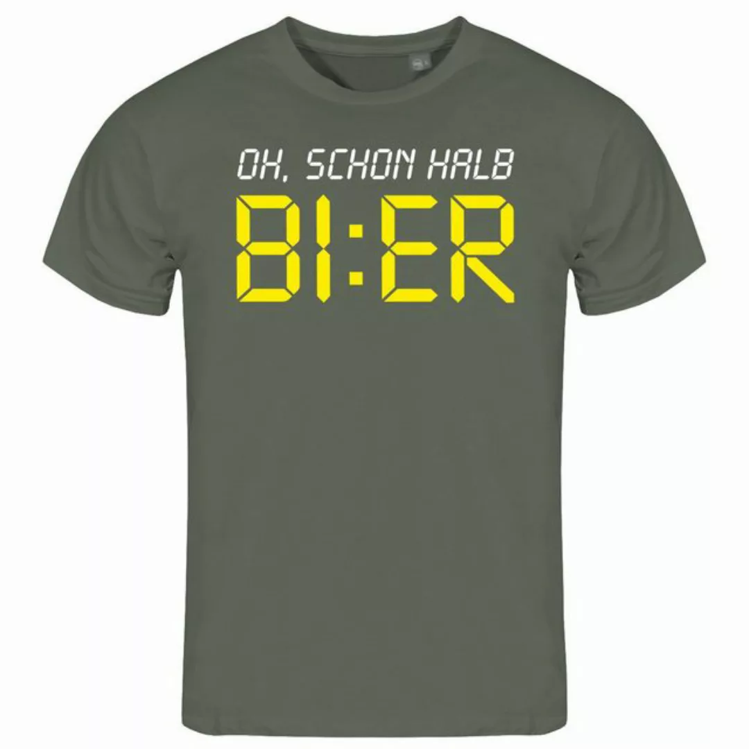 deinshirt Print-Shirt Herren T-Shirt Oh schon halb Bier Funshirt mit Motiv günstig online kaufen