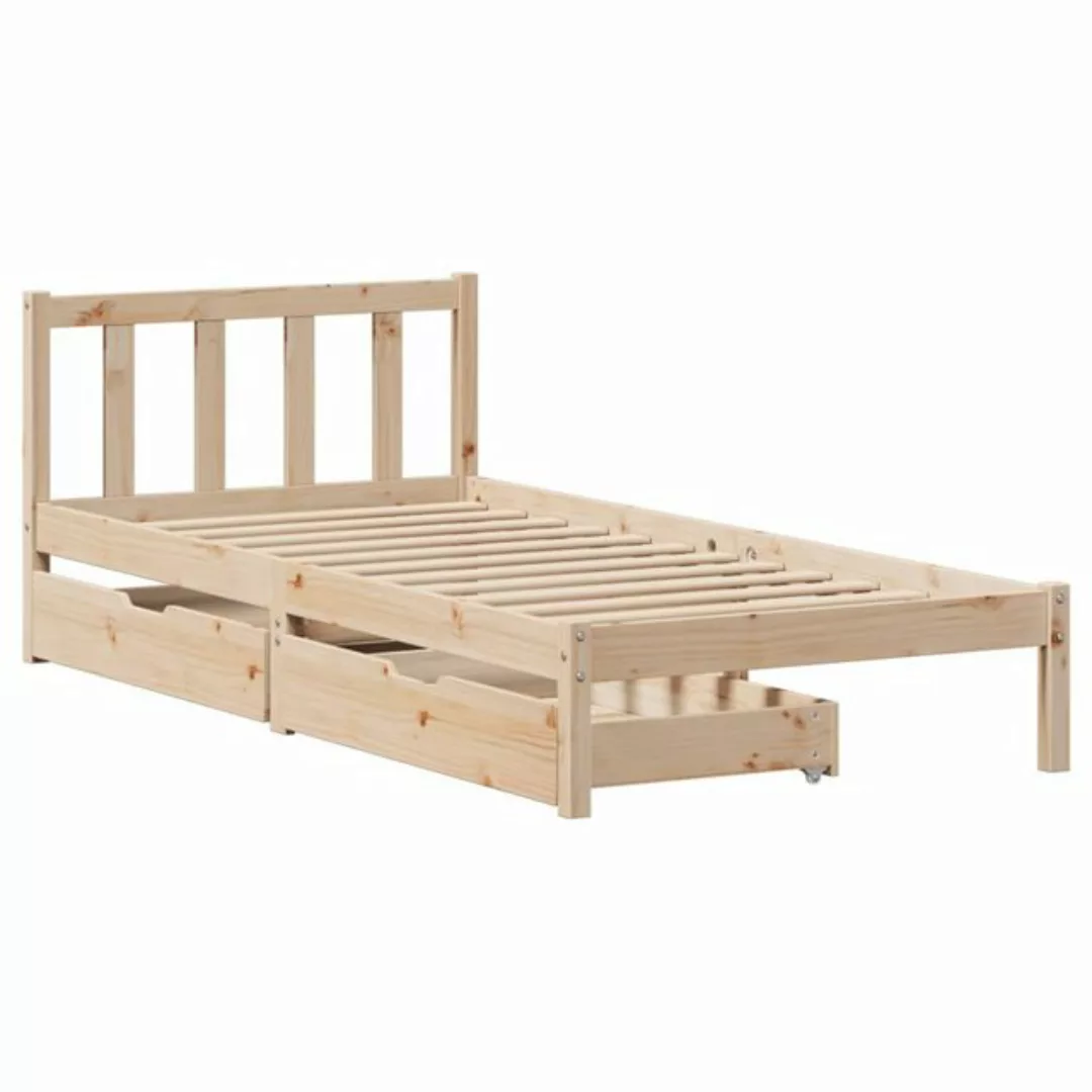 vidaXL Bett Massivholzbett ohne Matratze 75x190 cm Kiefernholz günstig online kaufen