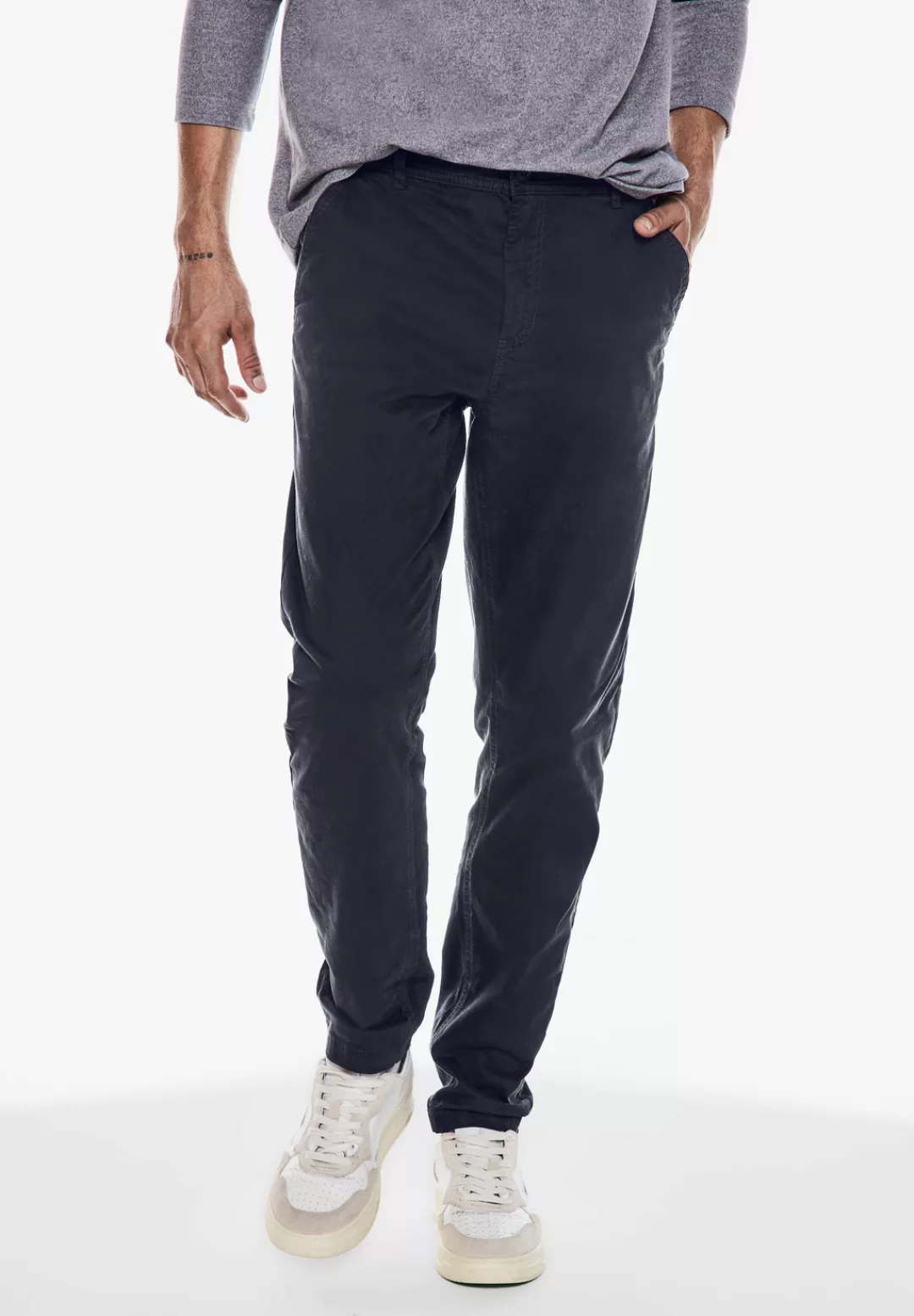 STREET ONE MEN Chinohose, aus Baumwolle mit Stretchanteil günstig online kaufen