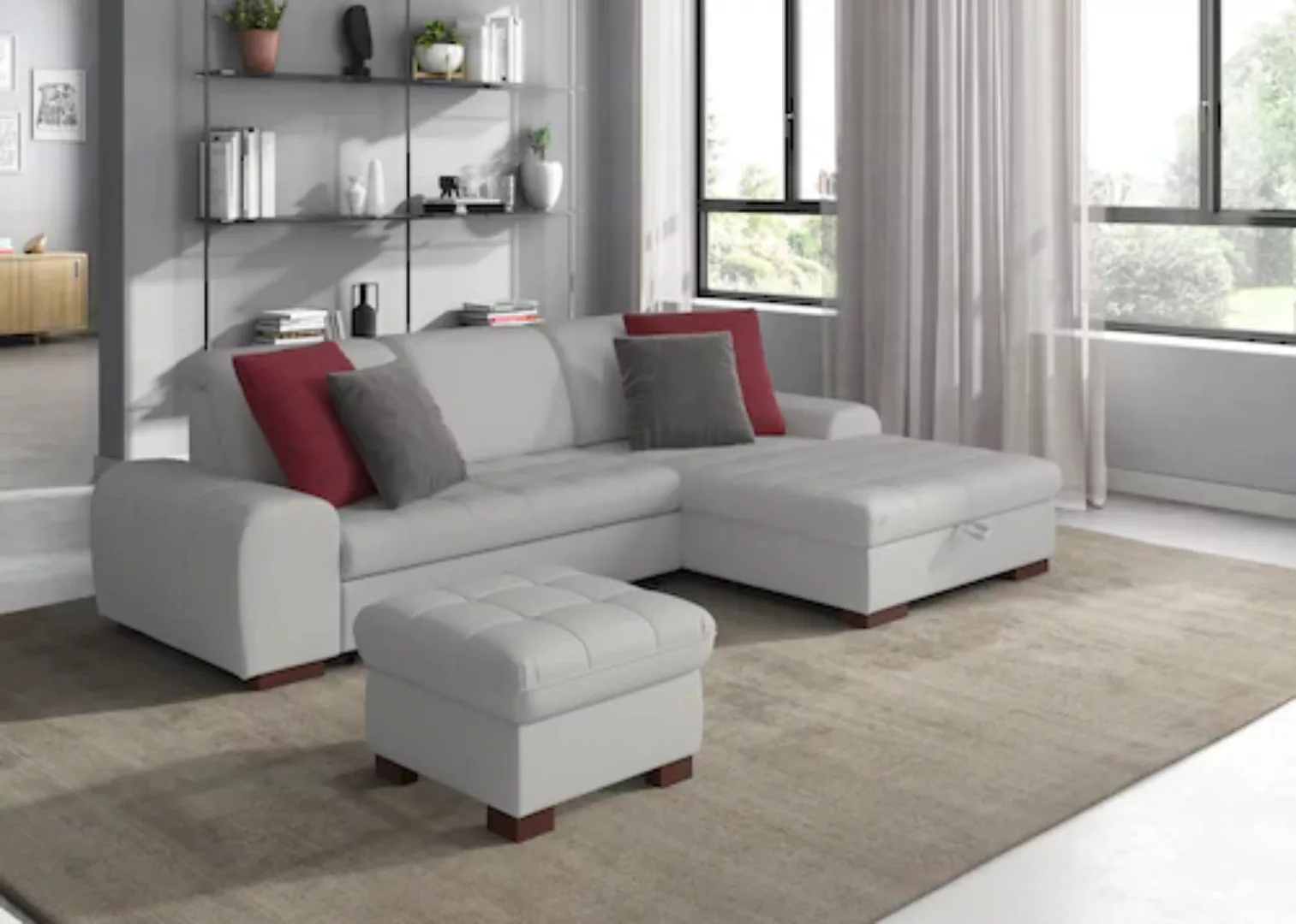 sit&more Ecksofa »Luxor L-Form«, wahlweise mit Bettfunktion, Bettkasten und günstig online kaufen