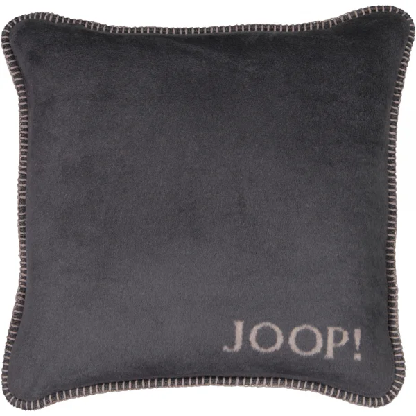 JOOP! Kissenhülle Uni-Doubleface - Größe: 50x50 cm - Farbe: Anthrazit-Taupe günstig online kaufen