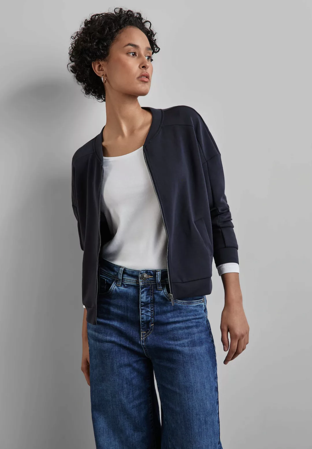 STREET ONE Shirtjacke im Silk Look, mir Reißverschluss günstig online kaufen