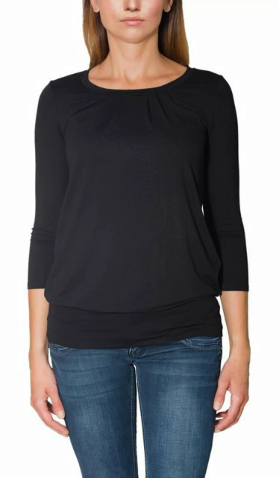 Alkato Longshirt Alkato Damen Viskose Shirt 3/4 Arm Longshirt Top günstig online kaufen