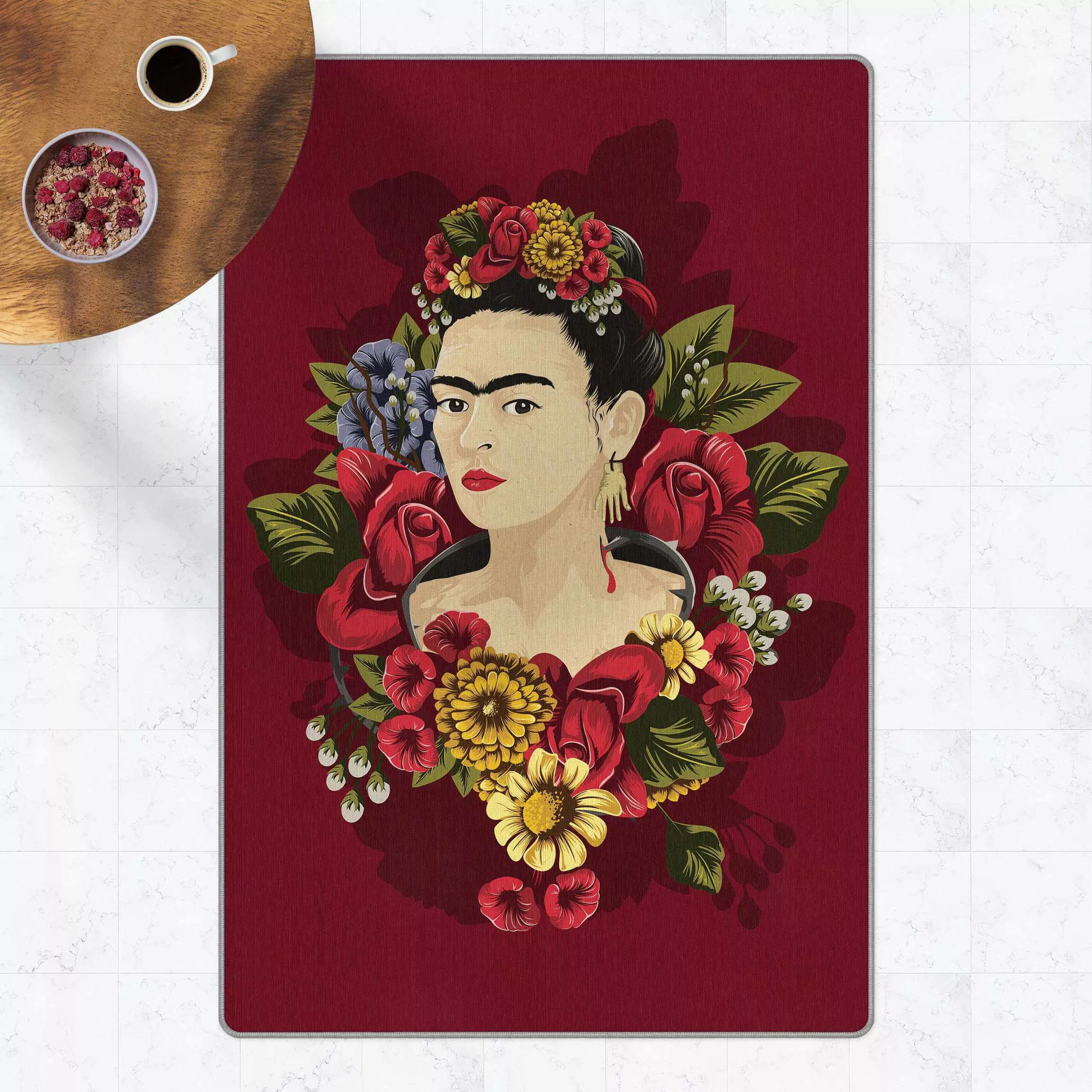 Teppich Frida Kahlo - Rosen günstig online kaufen