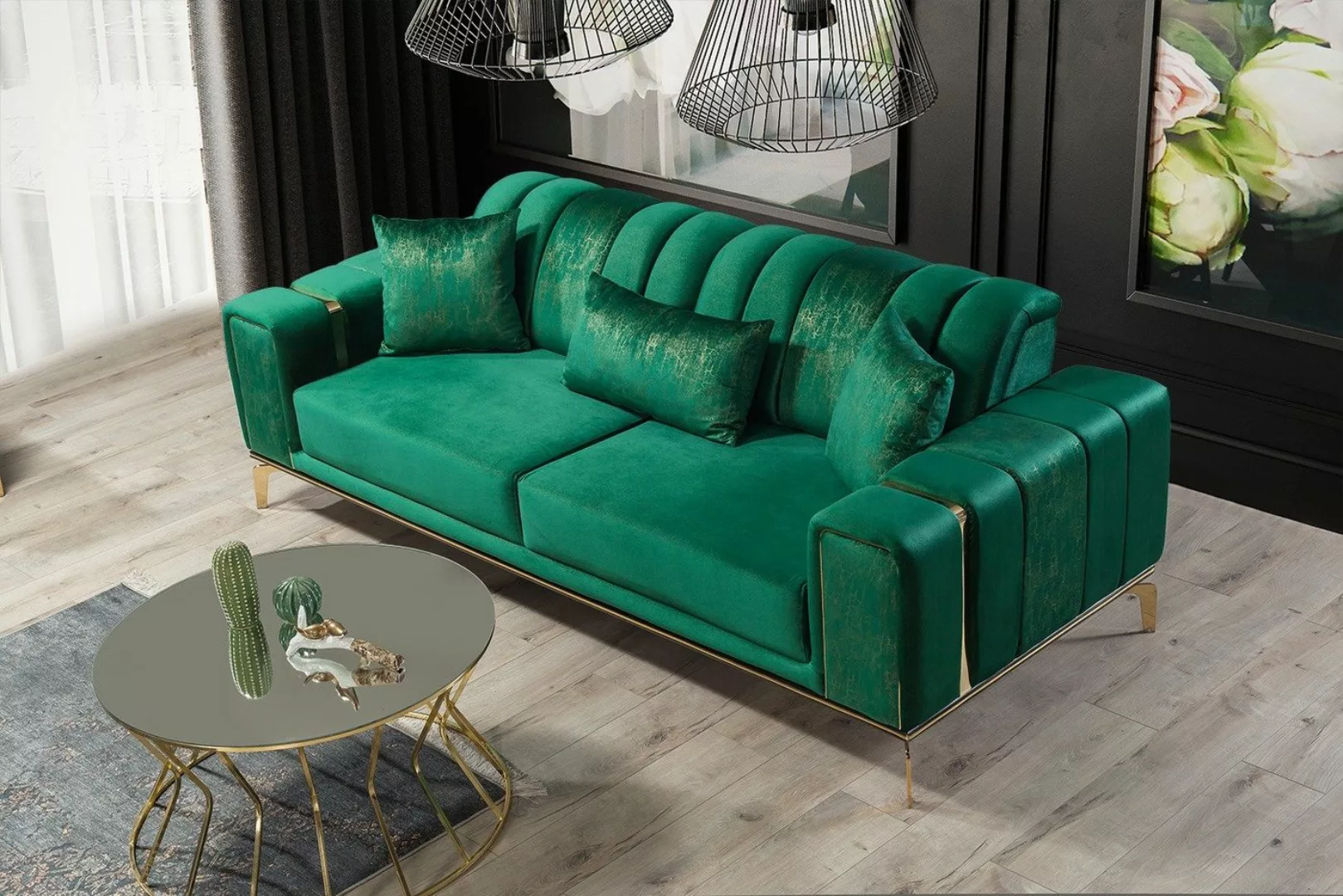 Villa Möbel Sofa Eden, 1 Stk. 3-Sitzer, Quality Made in Turkey, Mikrofaser günstig online kaufen