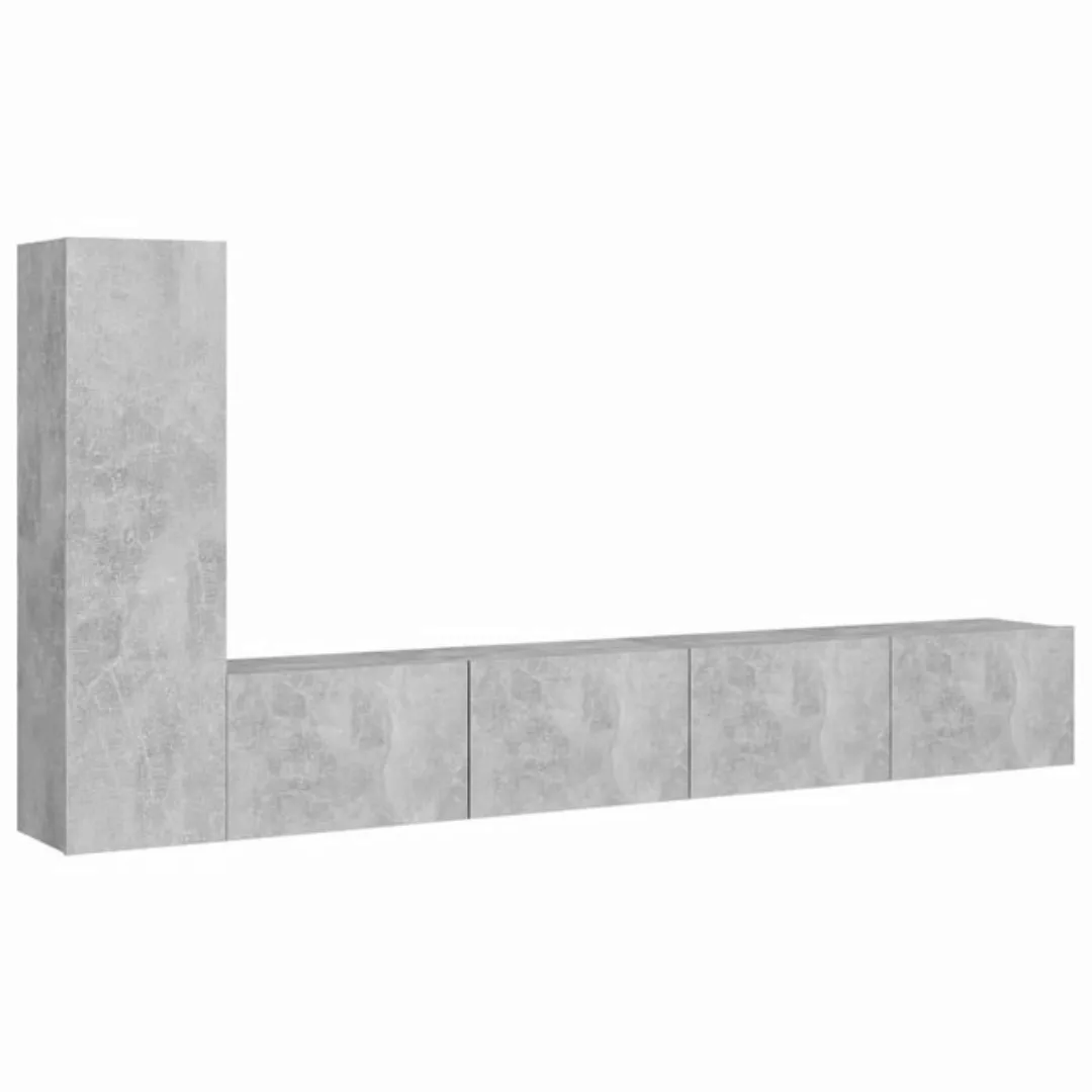 furnicato TV-Schrank 3-tlg. TV-Schrank-Set Betongrau Holzwerkstoff (1-St) günstig online kaufen