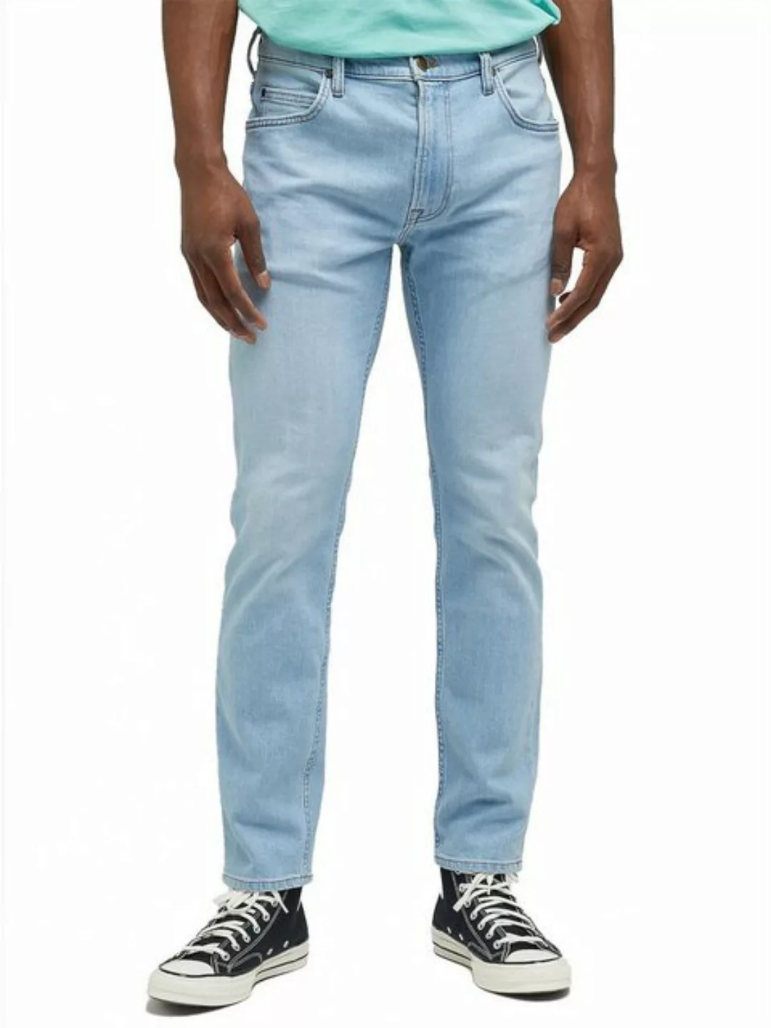 Lee® Slim-fit-Jeans Knöchellange Stretch Hose - Rider Hellblau günstig online kaufen