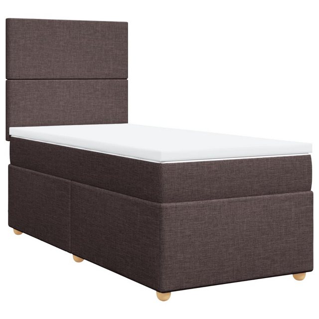 vidaXL Bett Boxspringbett mit Matratze Dunkelbraun 90x200 cm Stoff günstig online kaufen