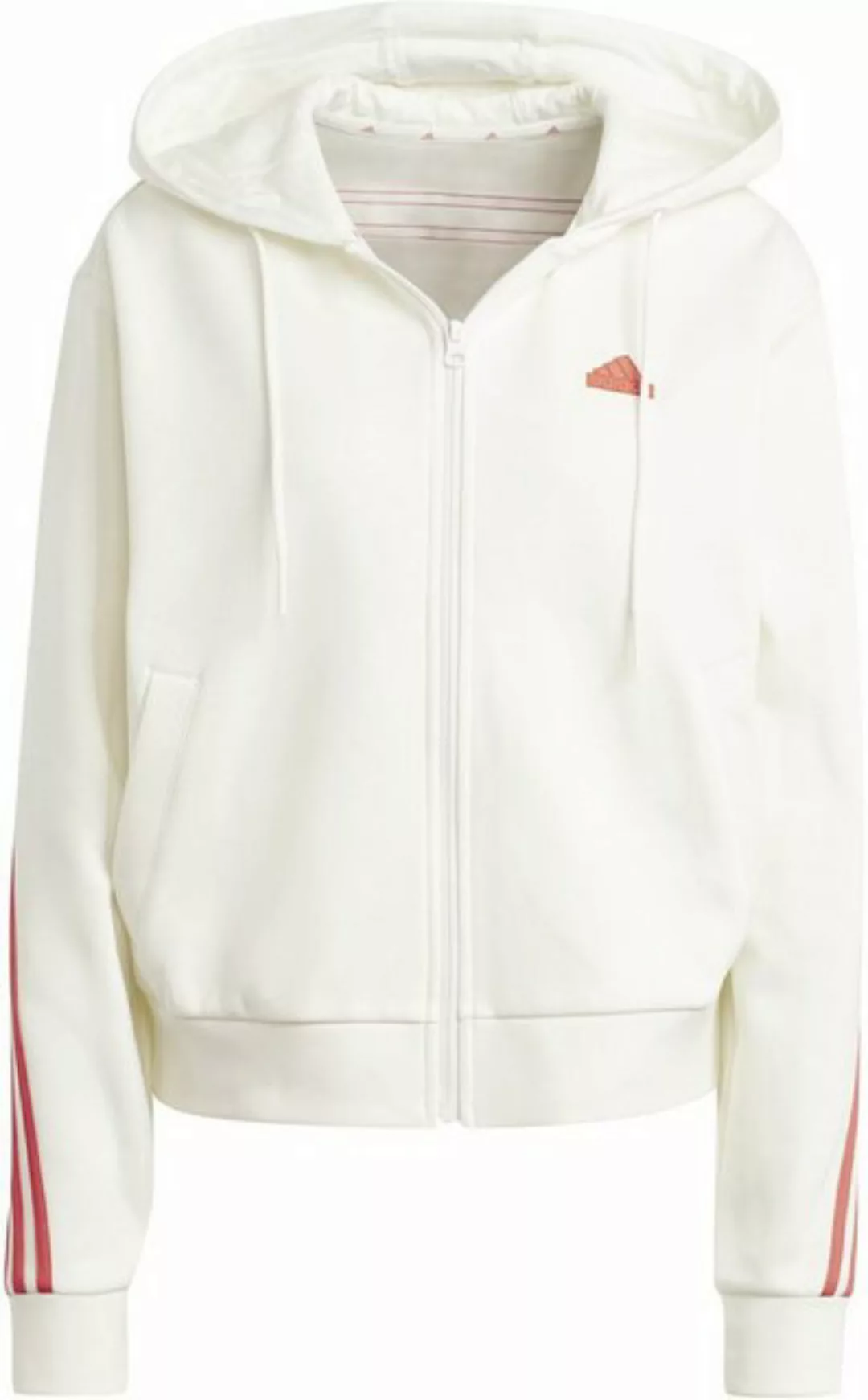 adidas Sportswear Kapuzensweatshirt W FI 3S FZ HD OWHITE/BRIRED günstig online kaufen