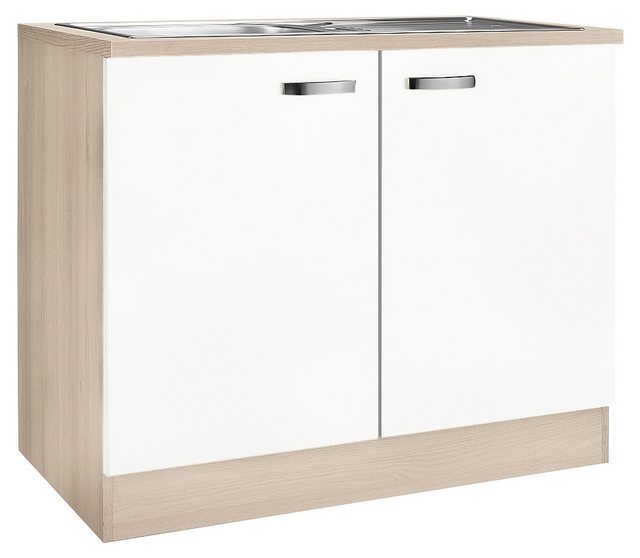 OPTIFIT Spülenschrank "Faro", mit Metallgriffen, Breite 100 cm günstig online kaufen