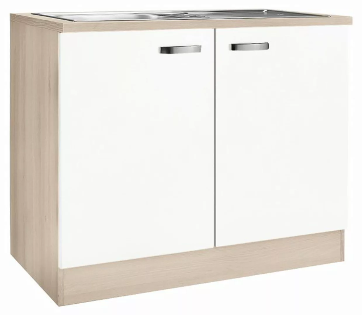 OPTIFIT Spülenschrank "Faro", mit Metallgriffen, Breite 100 cm günstig online kaufen