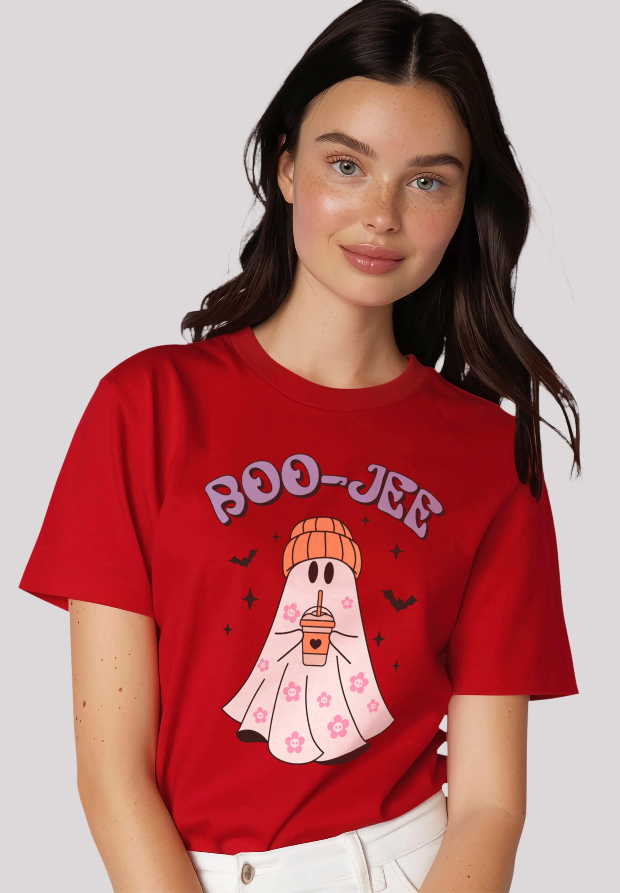 F4NT4STIC T-Shirt "Retro Halloween Boo Jee Coffee", Premium Qualität, Hallo günstig online kaufen