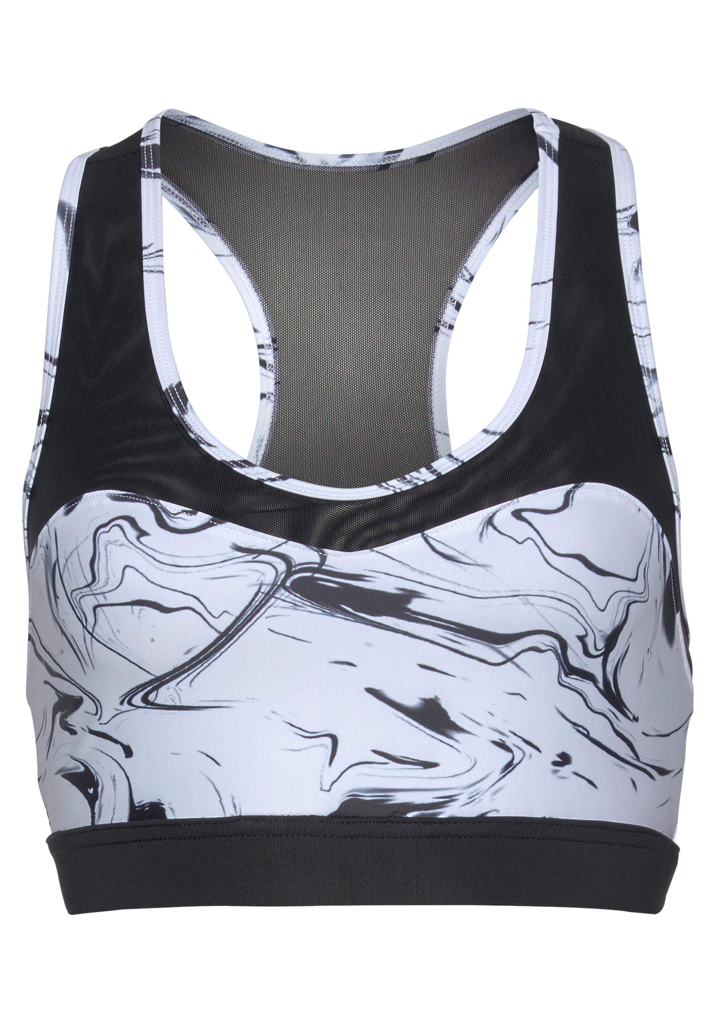 LASCANA ACTIVE Funktionsshirt "White Marble", mit Racerback und Mesh günstig online kaufen