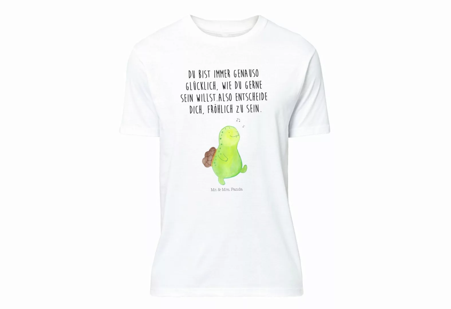 Mr. & Mrs. Panda T-Shirt Schildkröte pfeift - Weiß - Geschenk, Lebensfreude günstig online kaufen