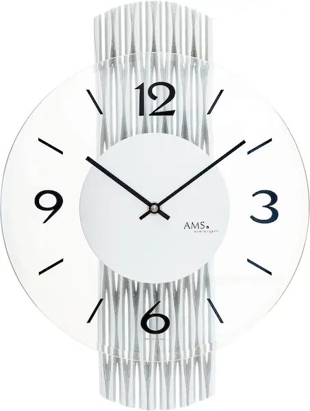 AMS Wanduhr, Made in Germany,Holz,Wohnzimmer,Esszimmer,Küche,Arbeitszimmer, günstig online kaufen