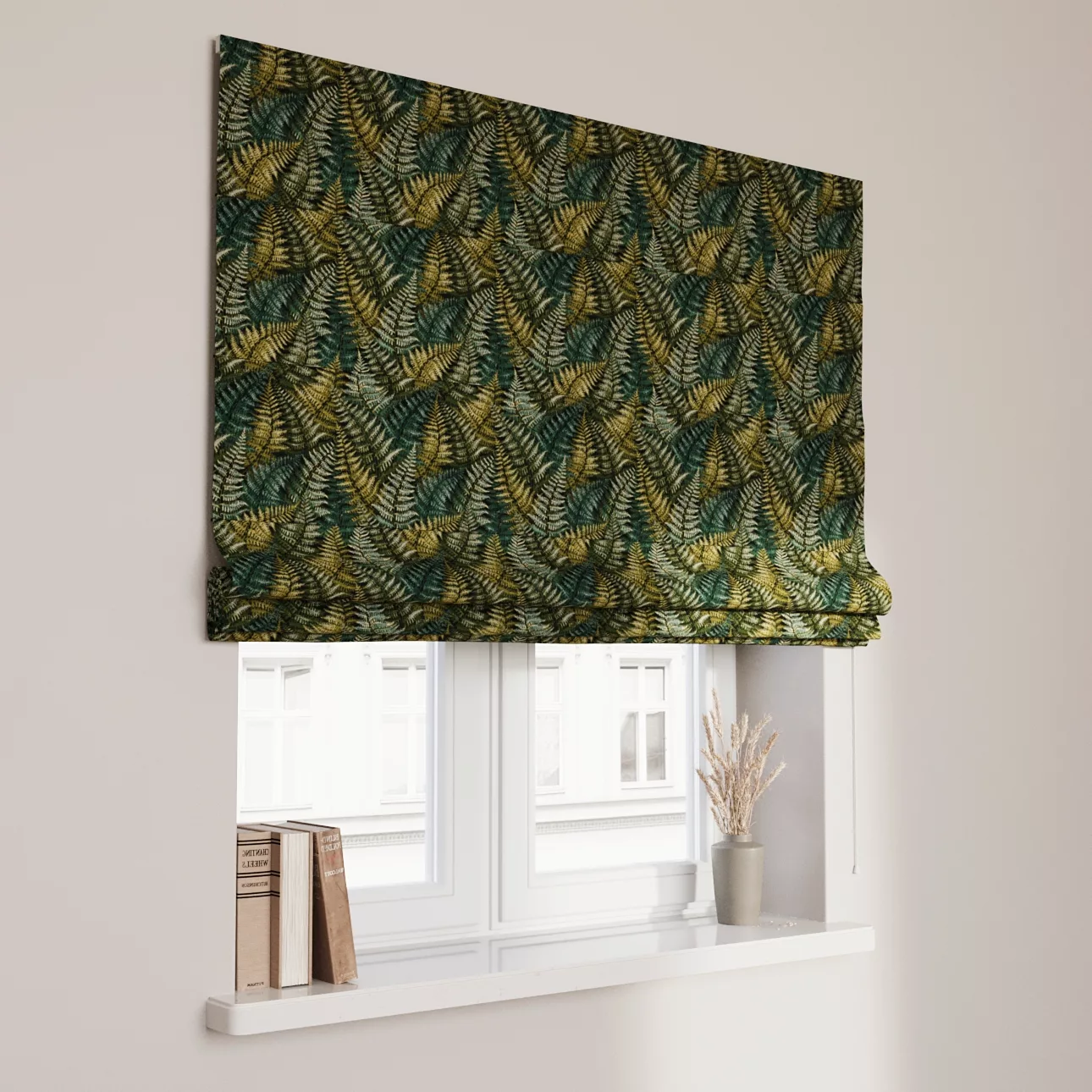 Dekoria Raffrollo Capri, grün, 110 x 150 cm günstig online kaufen