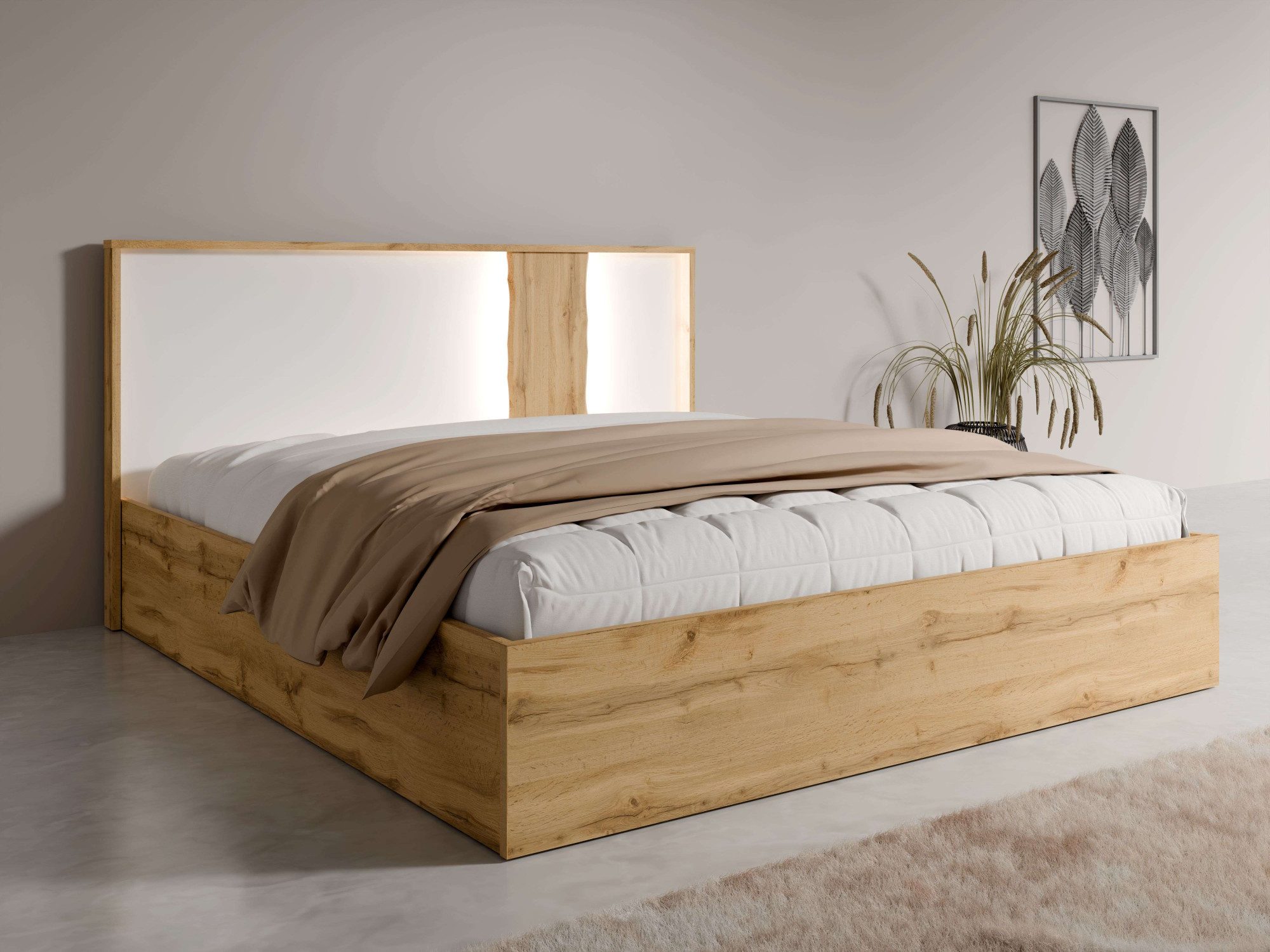 Home affaire Bett "Bett Fabella ohne Matratze (Schlaffläche 180x200 cm)", B günstig online kaufen