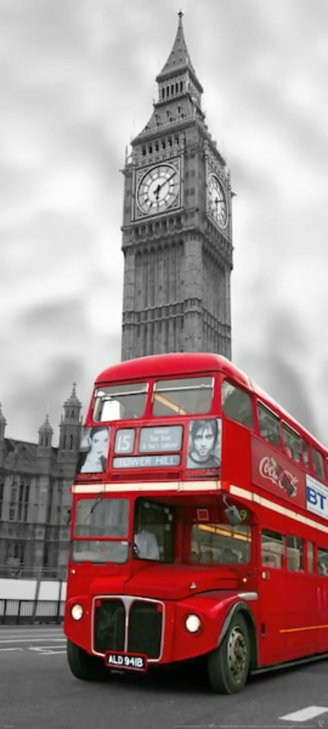 Papermoon Fototapete »London - Türtapete«, matt günstig online kaufen