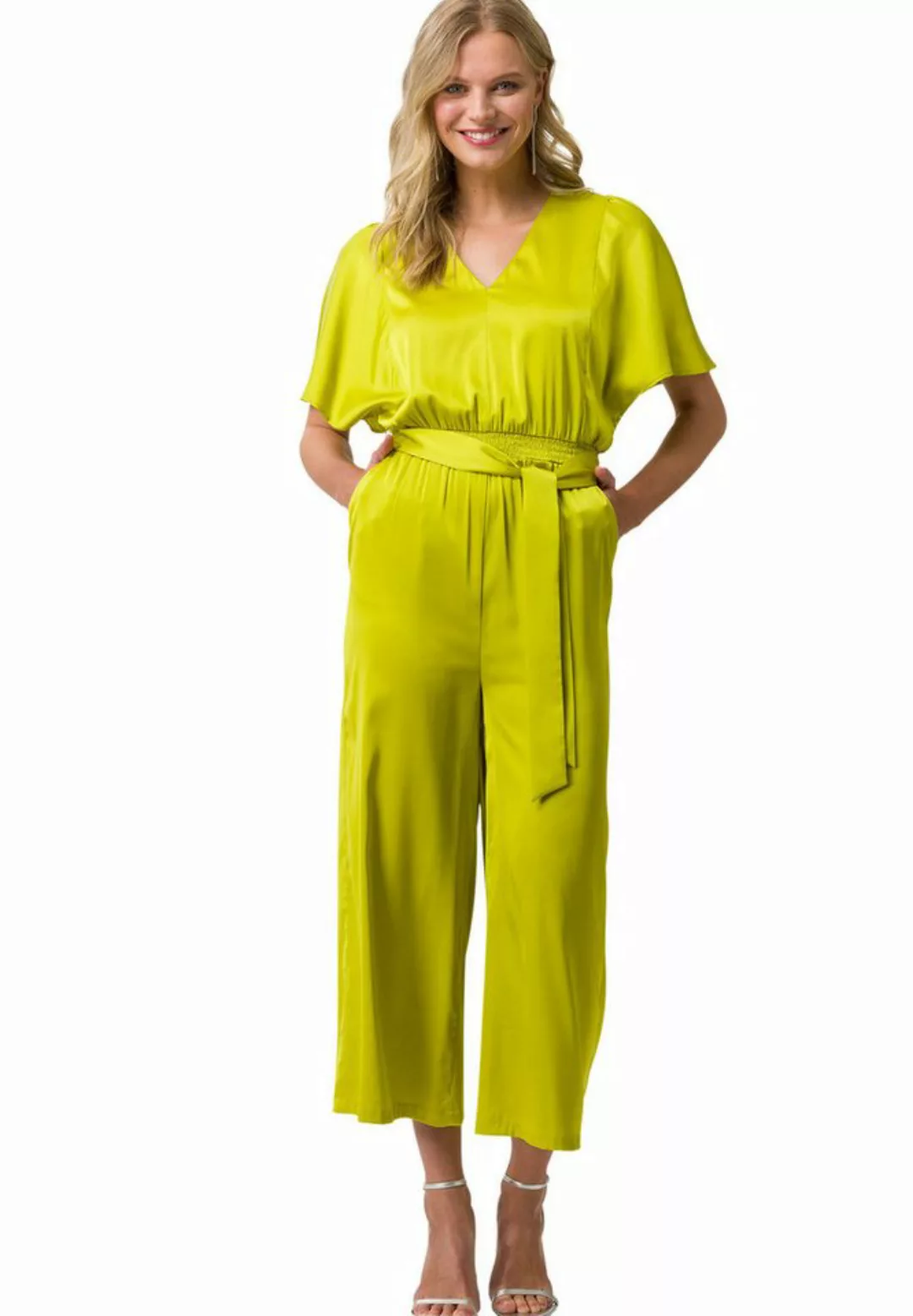 Zero Overall "zero Jumpsuit Satin mit Stoffgürtel", (1 tlg.), Gürtel günstig online kaufen