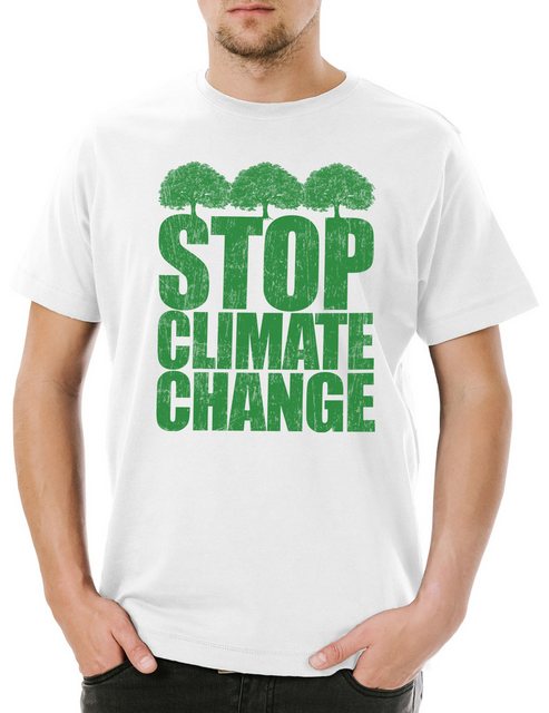 Urban Backwoods Print-Shirt Stop Climate Change Herren T-Shirt Save World G günstig online kaufen