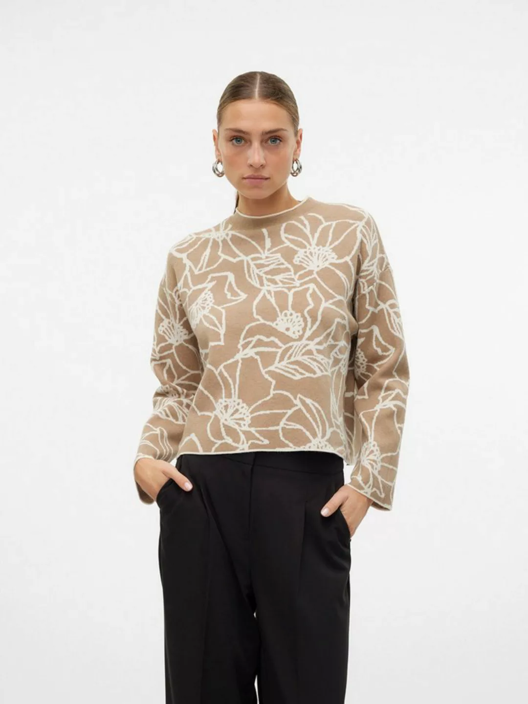 Vero Moda Strickpullover VMNEW FLORA (1-tlg) Plain/ohne Details günstig online kaufen