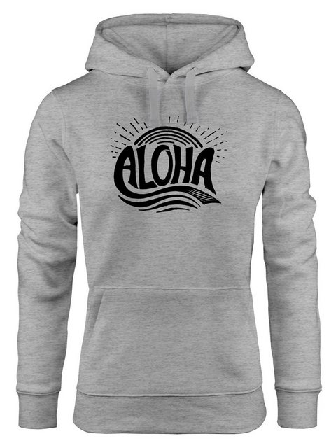 Neverless Hoodie Hoodie Damen Aloha Wellen Surfing Sommer Kapuzen-Pullover günstig online kaufen