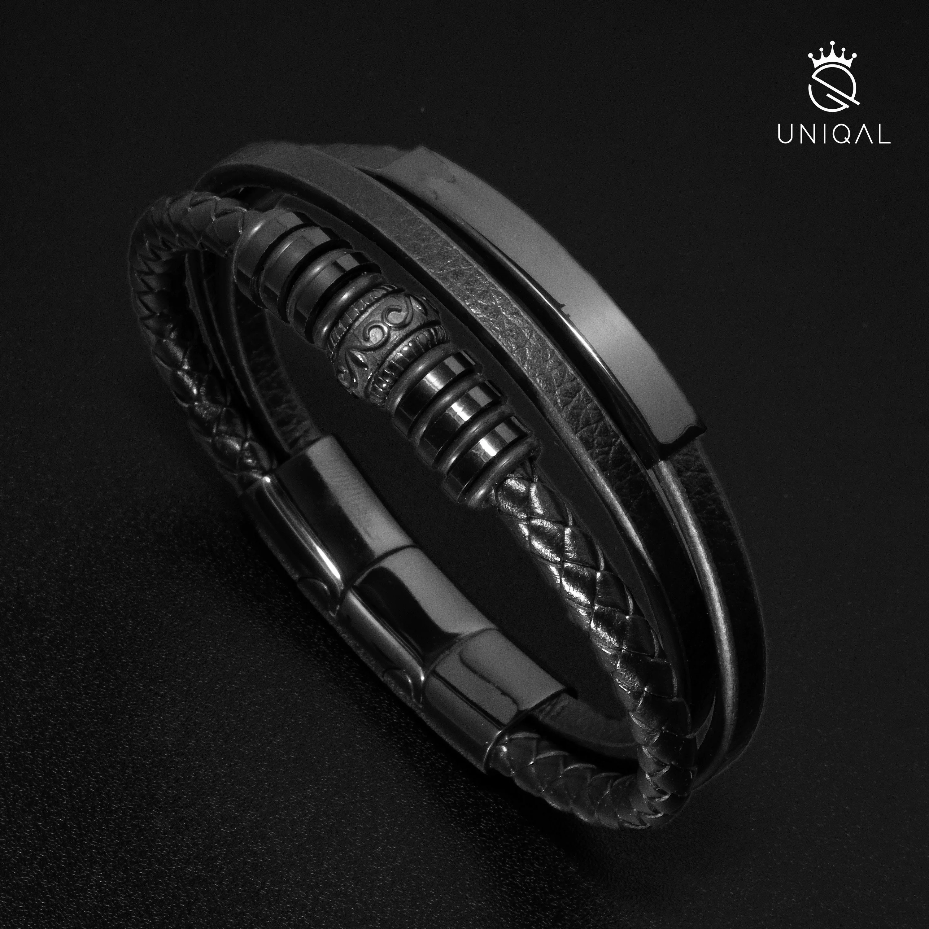 UNIQAL.de Lederarmband Lederarmband Herren "GRAPHICS" geflochten, günstig online kaufen