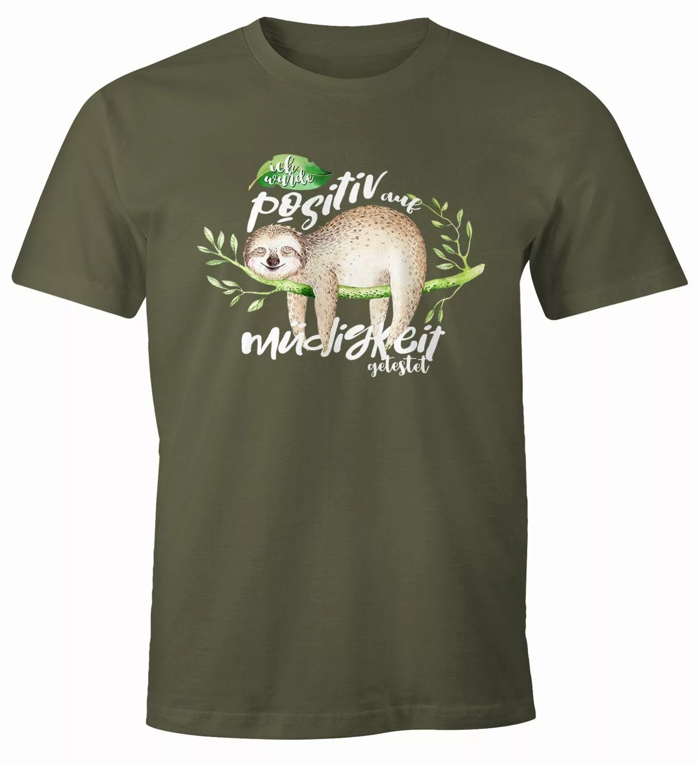 MoonWorks Print-Shirt Herren T-Shirt Faultier Ich günstig online kaufen