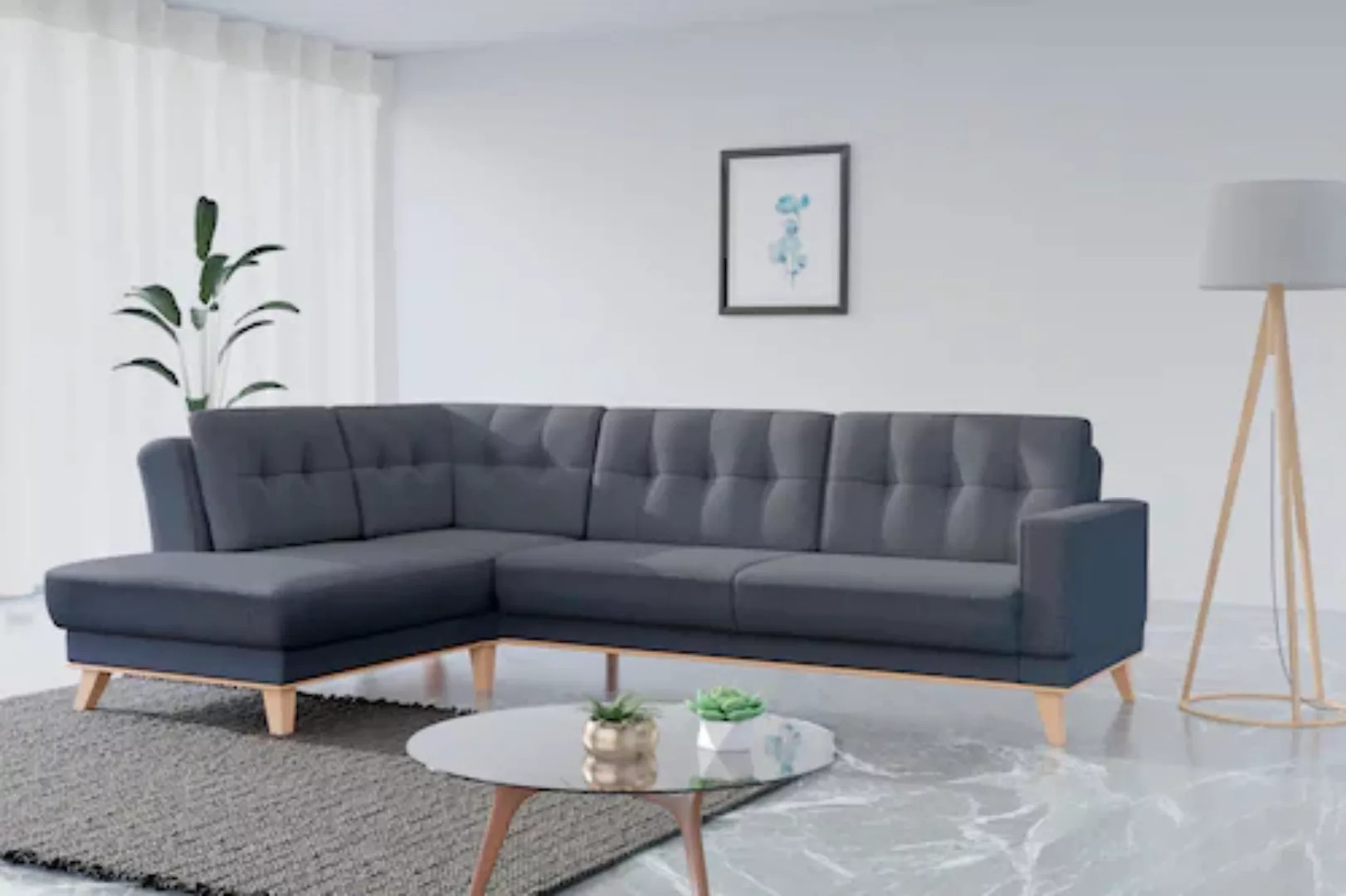 sit&more Ecksofa »Lavida L-Form«, wahlweise mit Kippfunktion und Bettkasten günstig online kaufen