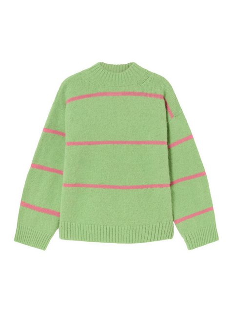 Thinking Mu Rundhalspullover Parrot Green Madi Stripes Knitted Sweater günstig online kaufen