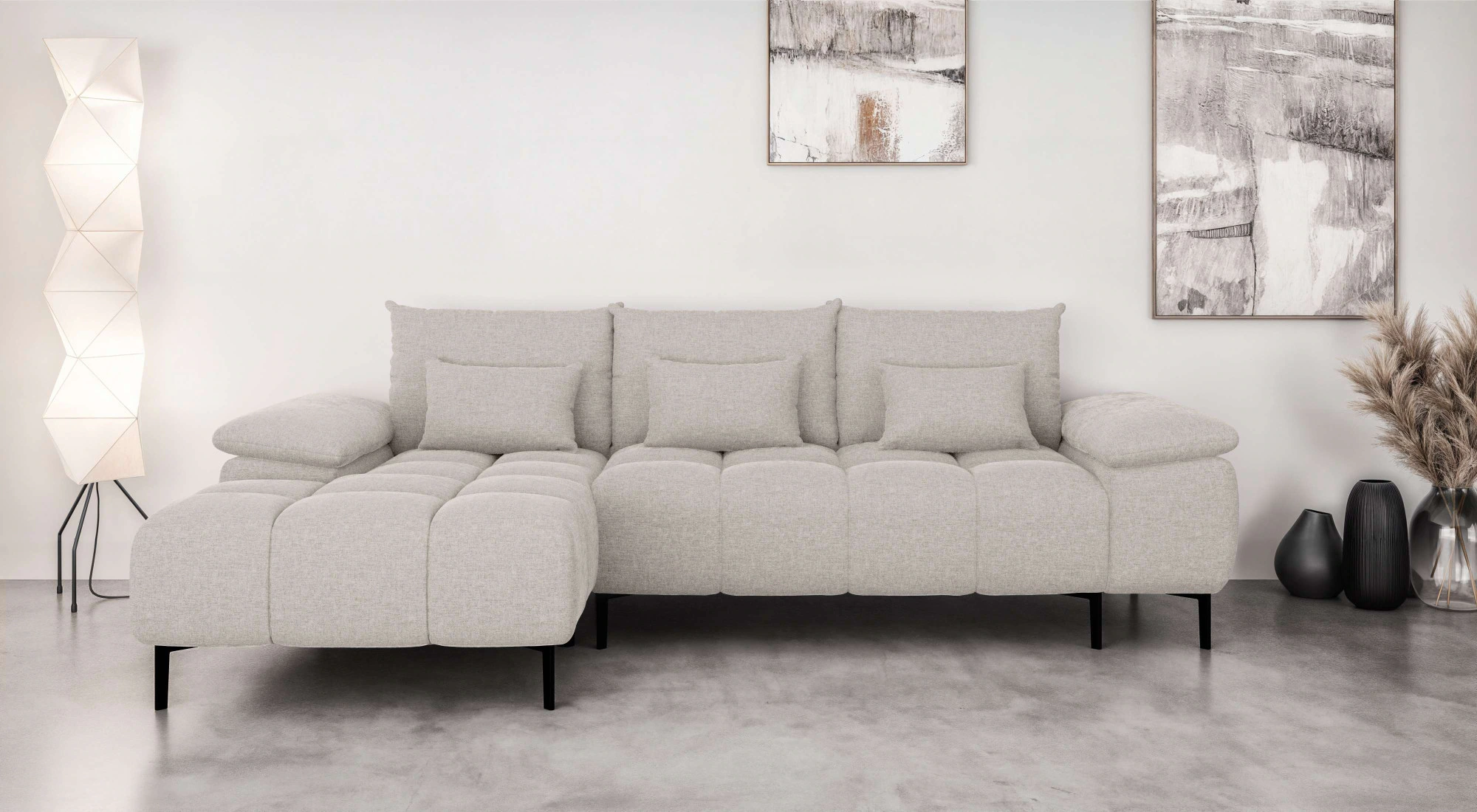 INOSIGN Ecksofa "DROMARA Schlafsofa mit Bettkasten, Maße: B/T/H 277/141/91 günstig online kaufen