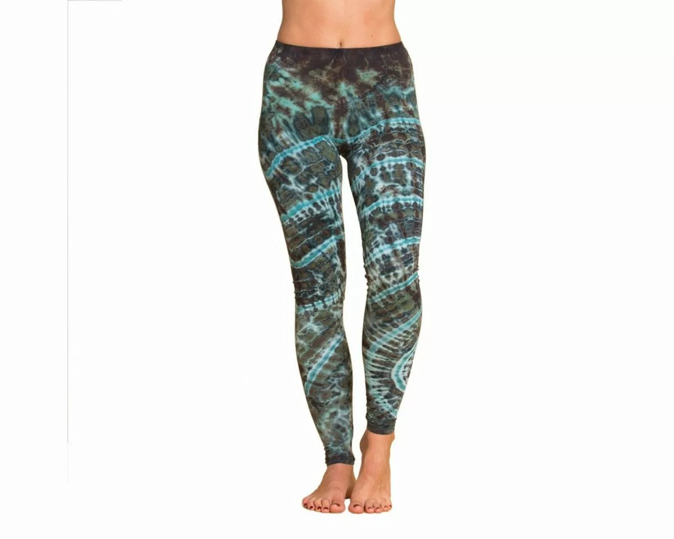 PANASIAM Leggings Unikat Batik Leggings 'Zebra' aus natürlicher Viskose Goa günstig online kaufen