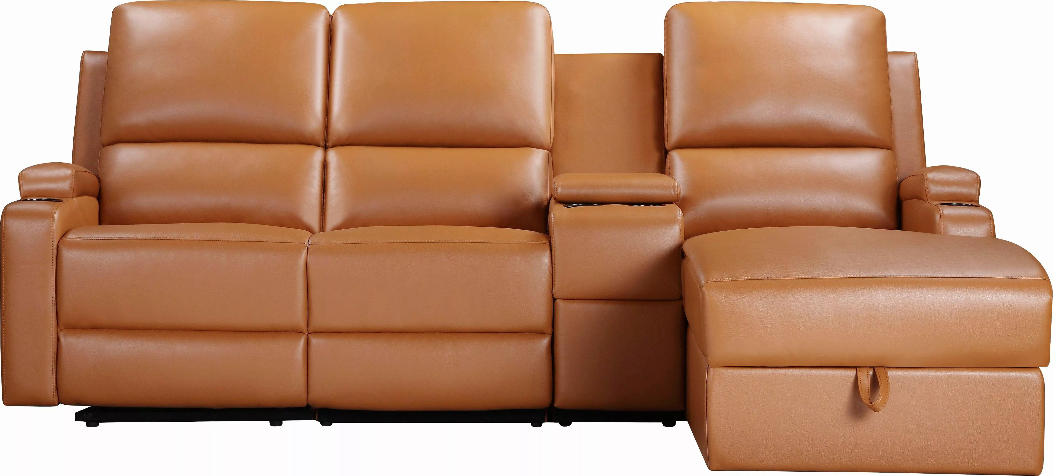 Home affaire Ecksofa "NAPORI Multimediasofa, 3er Kinosessel XXL, L-Form, 3 günstig online kaufen