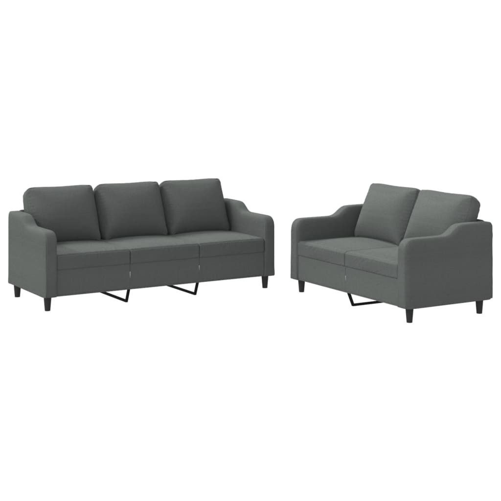 vidaXL Sofa 2-tlg. Sofagarnitur mit Kissen günstig online kaufen