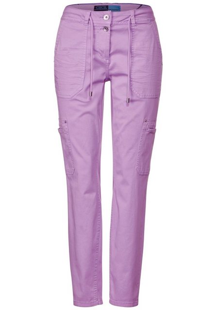 Cecil Cargohose Cecil Casual Fit Cargohose in Sporty Lilac (1-tlg) Tunnelzu günstig online kaufen