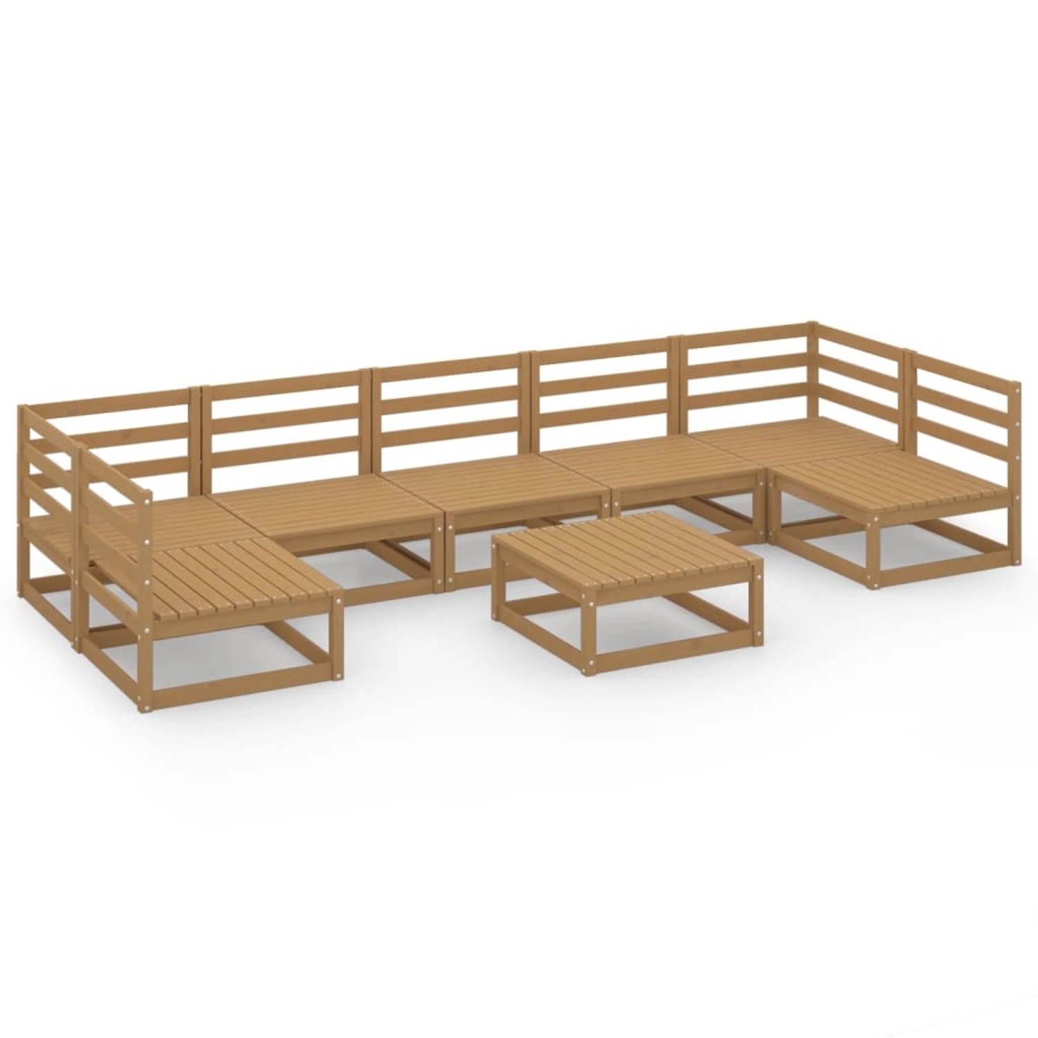 vidaXL 8-tlg Garten-Lounge-Set Massivholz Kiefer Modell 26 günstig online kaufen